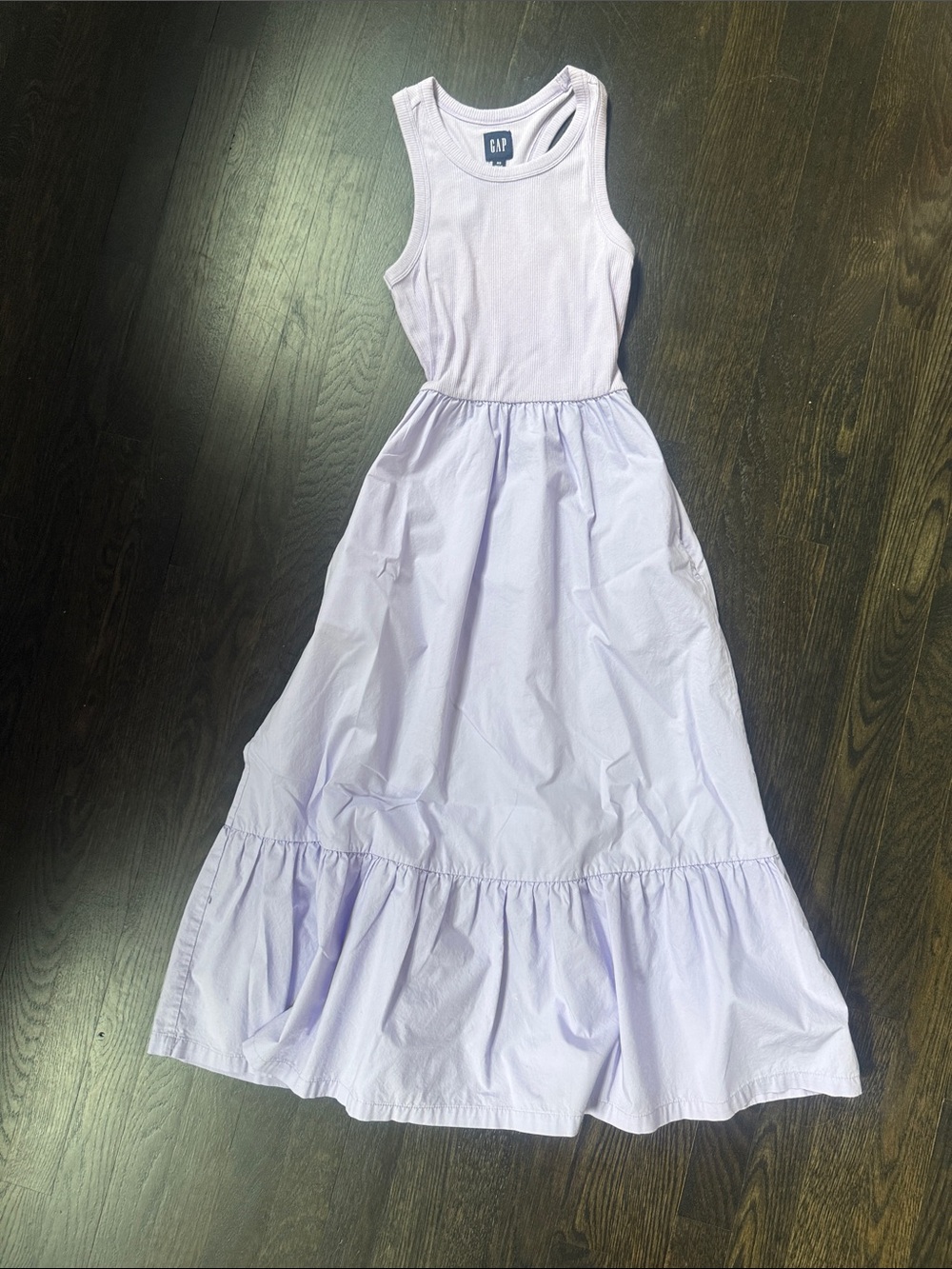GAP Lilac Sleeveless Ribbed Top Midi Dress